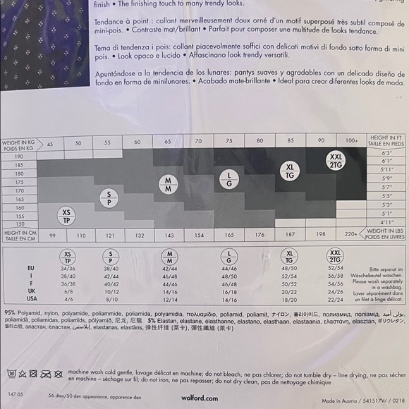 Wolford  Mira Tights - Sapphire Blue - Picture 7 of 9